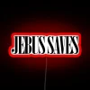 Vibrant LED Neon Sign Depicting Jesus Christ in Modern Style