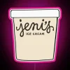 Vibrant Jenis Splendid Ice Cream Color Changing Neon Sign Display Canvas