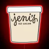 Neon ice cream shop decoration with colorful LED RGB lighting