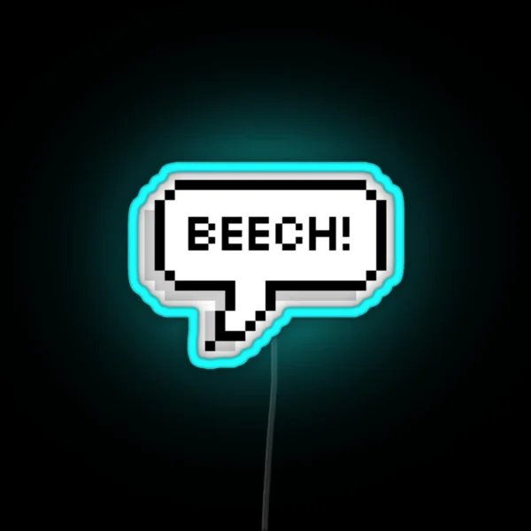 Jenna Marbles Beech Dialogue Bubble RGB Neon Sign