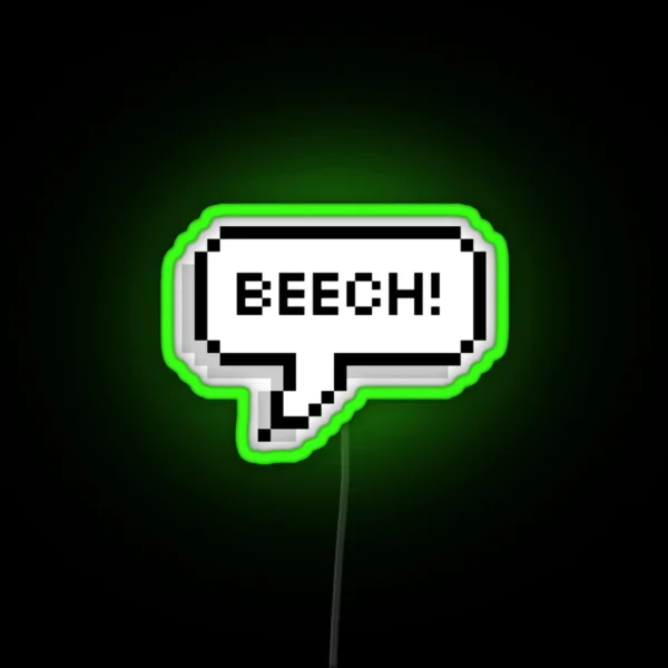 Jenna Marbles Beech Dialogue Bubble RGB Neon Sign