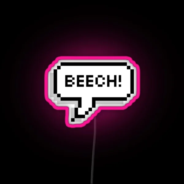 Jenna Marbles Beech Dialogue Bubble RGB Neon Sign