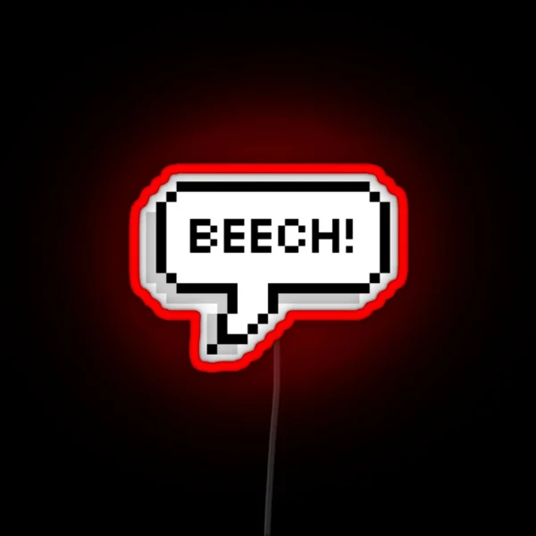 Jenna Marbles Beech Dialogue Bubble RGB Neon Sign