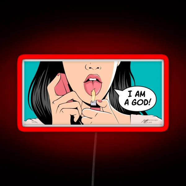 Jennifer S Body I Am A God RGB Neon Sign