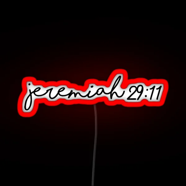 Jeremiah 29 11 RGB Neon Sign