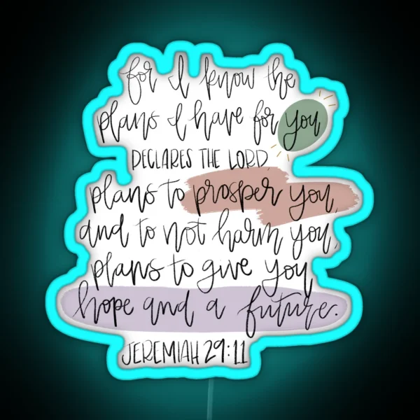 Jeremiah 29 11 RGB Neon Sign