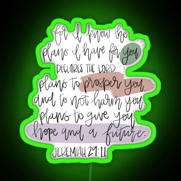 Jeremiah 29 11 RGB Neon Sign