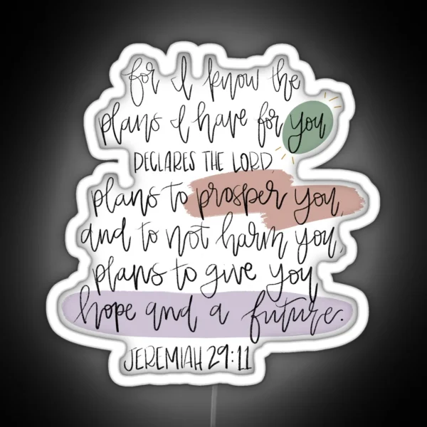 Jeremiah 29 11 RGB Neon Sign