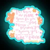 Neon Wall Decal with Inspirational Verse Jeremiah 29:11 Illuminated Sign