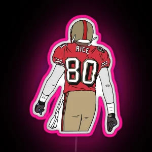 Jerry Rice Back To RGB Neon Sign