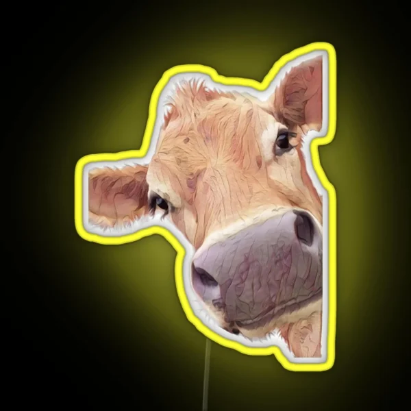 Jersey Cow RGB Neon Sign