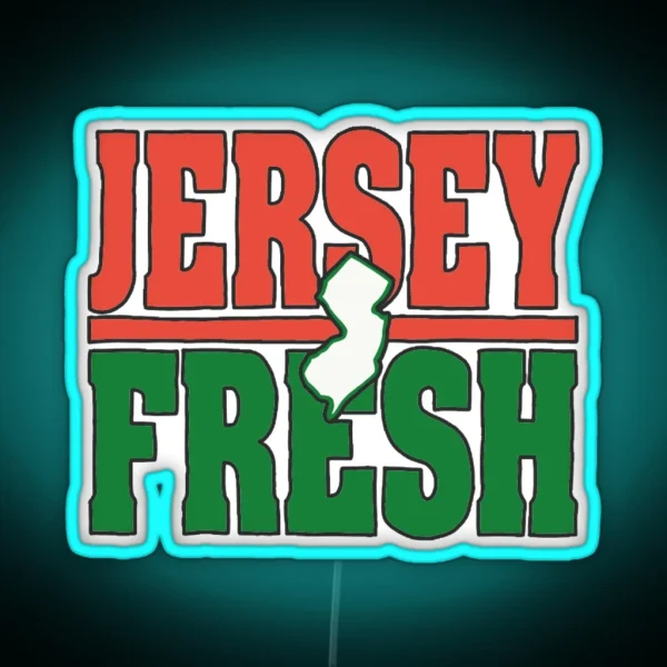 Jersey Fresh New Jersey Graphic RGB Neon Sign