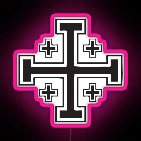Jerusalem Cross RGB Neon Sign
