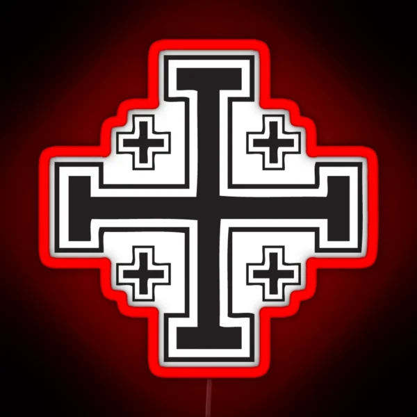 Jerusalem Cross RGB Neon Sign