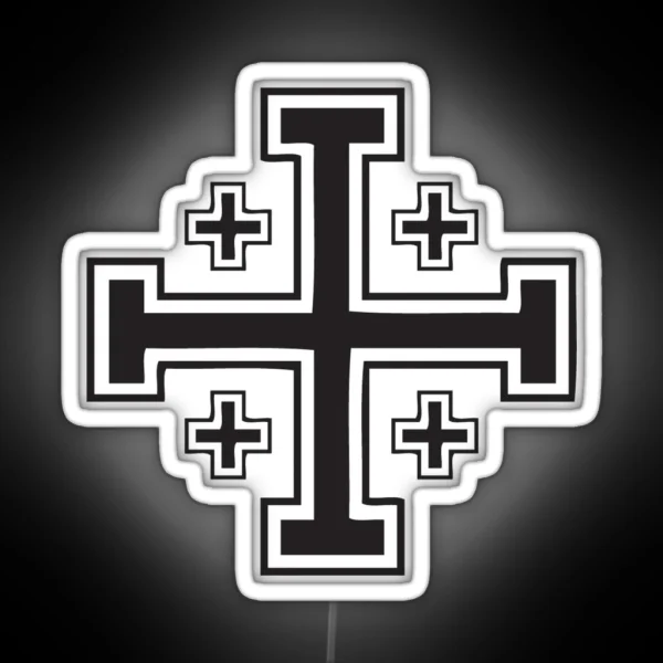 Jerusalem Cross RGB Neon Sign