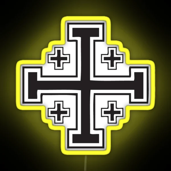 Jerusalem Cross RGB Neon Sign