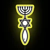 RGB LED Sign Featuring Icthys Menorah Magen David Jesus Design