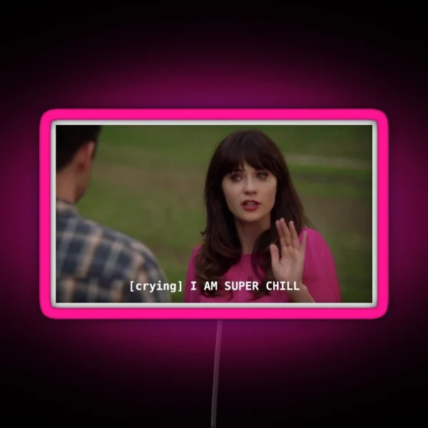 Jessica Day Super Chill Meme RGB Neon Sign