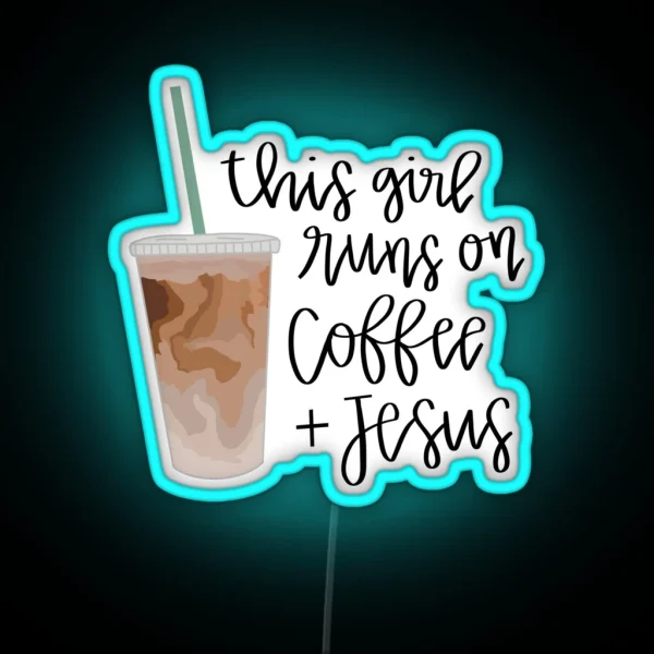 Jesus And Coffee RGB Neon Sign