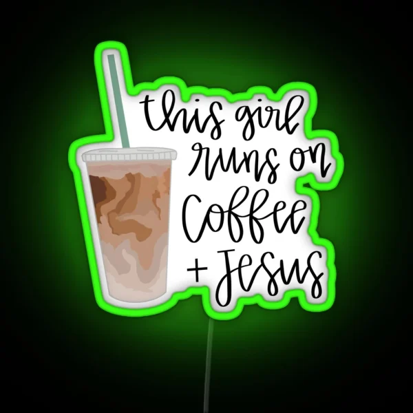 Jesus And Coffee RGB Neon Sign