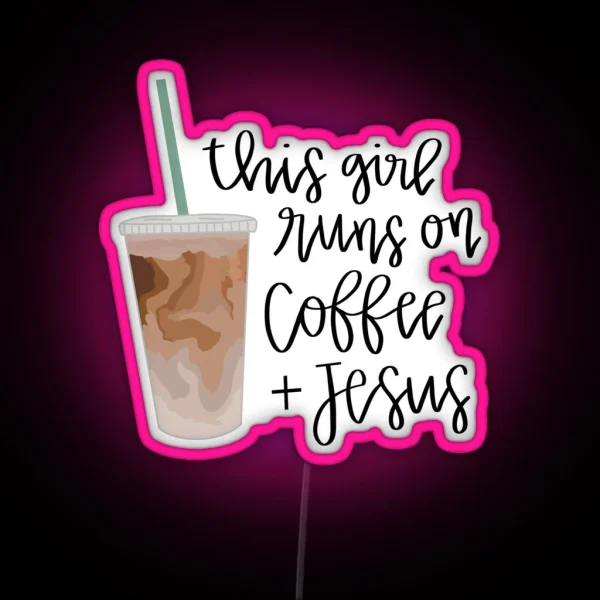 Jesus And Coffee RGB Neon Sign