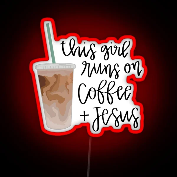 Jesus And Coffee RGB Neon Sign