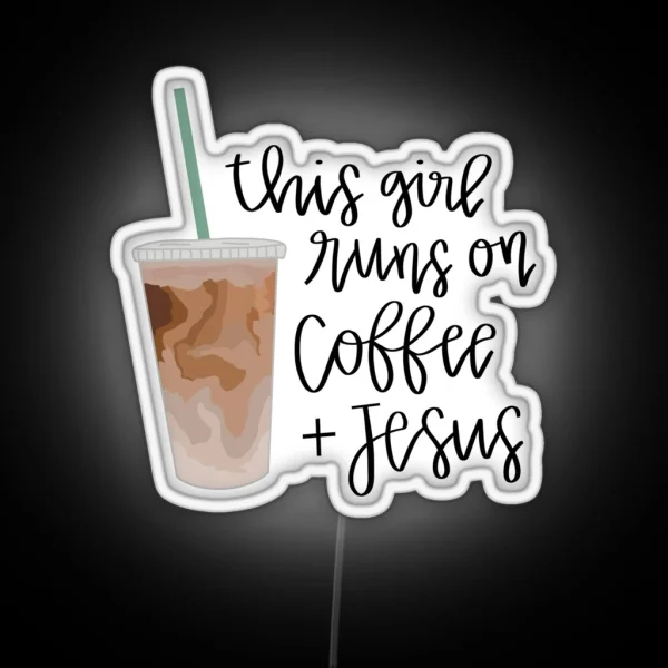Jesus And Coffee RGB Neon Sign