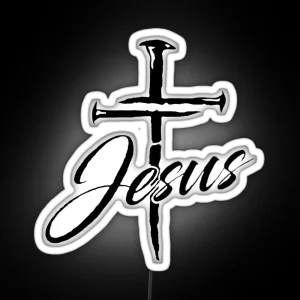 Jesus Christ Cross Nails RGB Neon Sign