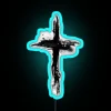 Neon Glow Christian Wall Decor Featuring Christ's Crucifixion in Colorful