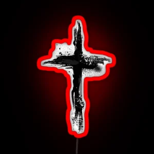 Jesus Christ On The Cross Christian Symbol Artistic RGB Neon Sign