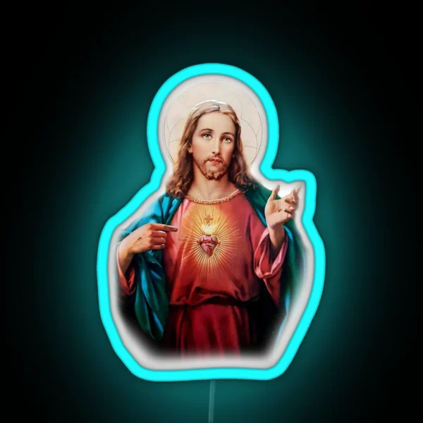 Jesus Christ Saviour RGB Neon Sign