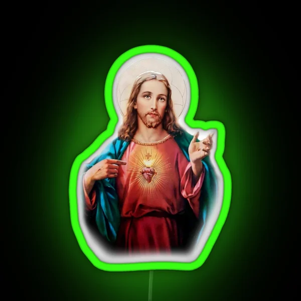 Jesus Christ Saviour RGB Neon Sign