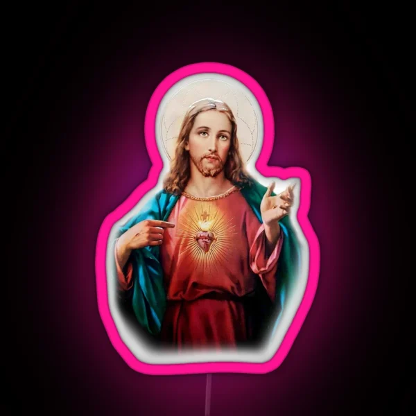 Jesus Christ Saviour RGB Neon Sign