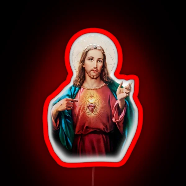 Jesus Christ Saviour RGB Neon Sign