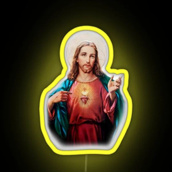 Jesus Christ Saviour RGB Neon Sign