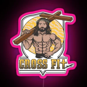 Jesus Crossfit RGB Neon Sign