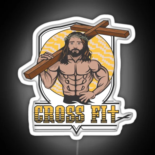 Jesus Crossfit RGB Neon Sign