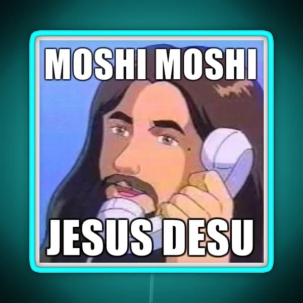JESUS DESU 3 RGB Neon Sign