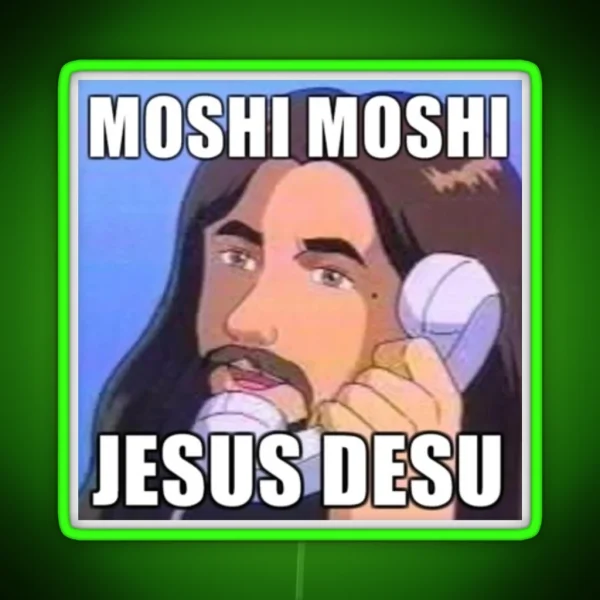 JESUS DESU 3 RGB Neon Sign