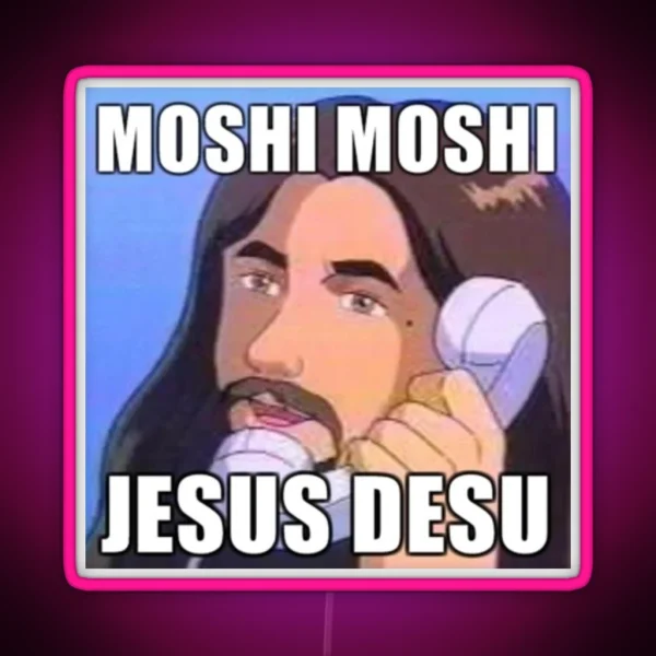 JESUS DESU 3 RGB Neon Sign