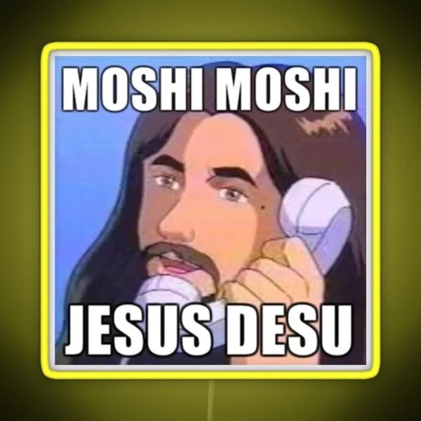 JESUS DESU 3 RGB Neon Sign