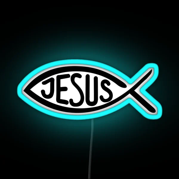 Jesus Fish RGB Neon Sign