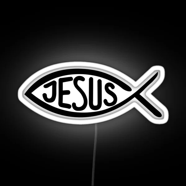 Jesus Fish RGB Neon Sign