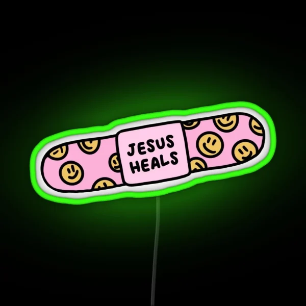 Jesus Heals RGB Neon Sign