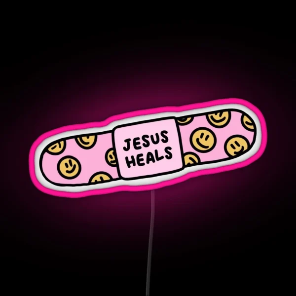 Jesus Heals RGB Neon Sign