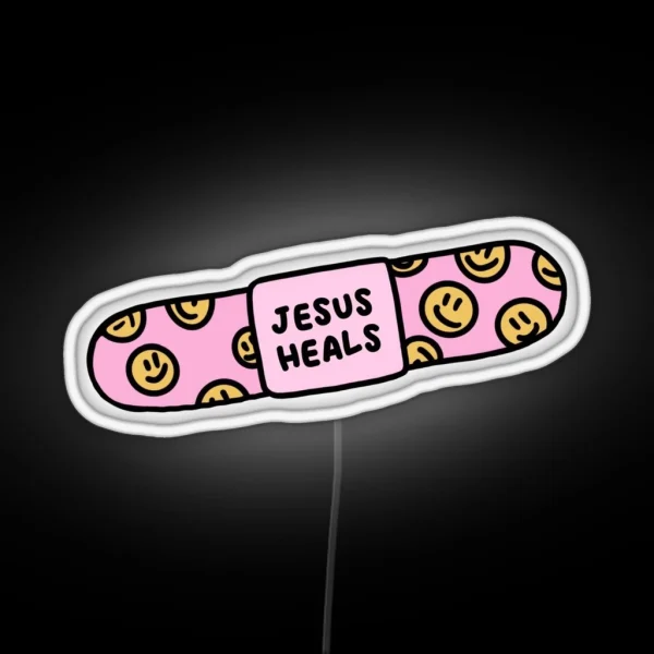 Jesus Heals RGB Neon Sign