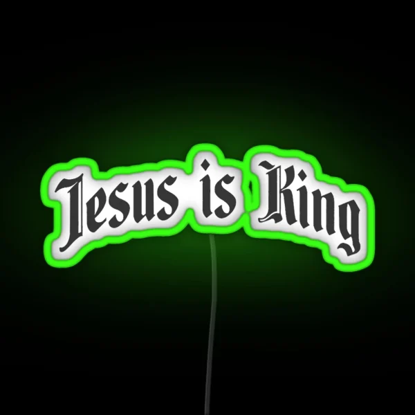 Jesus Is King Cool Fun RGB Neon Sign