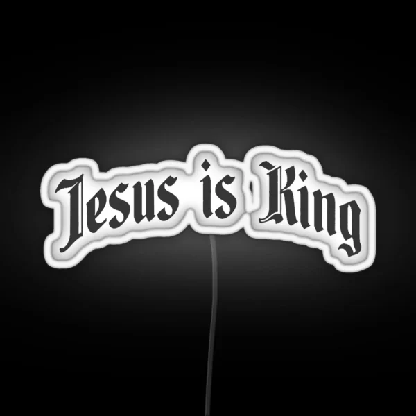 Jesus Is King Cool Fun RGB Neon Sign