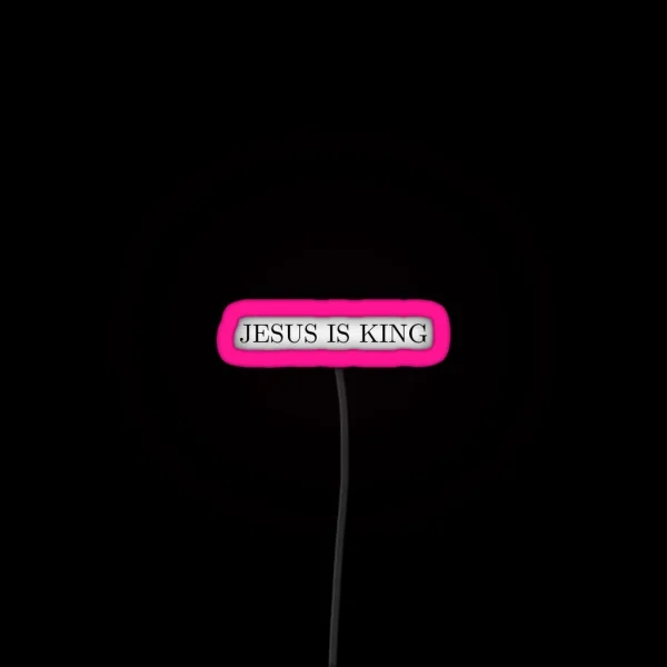 Jesus Is King RGB Neon Sign