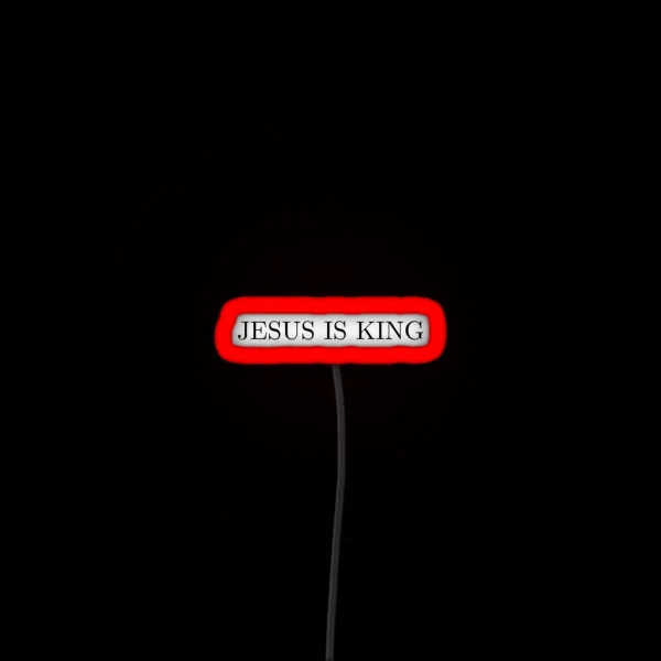 Jesus Is King RGB Neon Sign